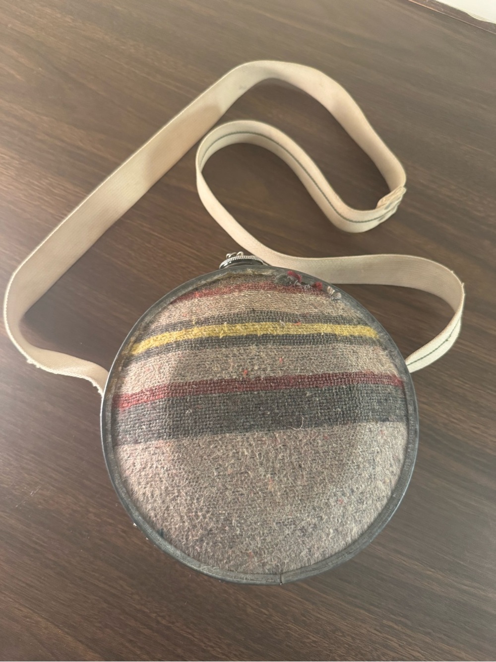 Vintage Oasis 2 Quart Metal Canteen w/ Wool Felt Cover & Canvas Shoulder Strap